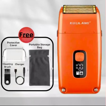 Elektrinis skutimosi įrenginys plikai galvai, trilapė tinklinė skustuvas, įmontuota baterija 2000–4000 mAh, šepetinis variklis, atsparus vandeniui