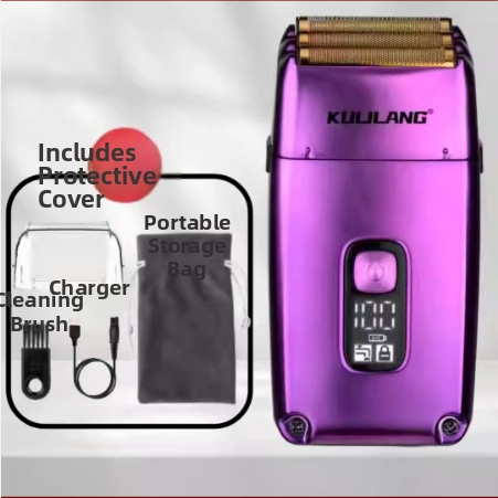 Elektrinis skutimosi įrenginys plikai galvai, trilapė tinklinė skustuvas, įmontuota baterija 2000–4000 mAh, šepetinis variklis, atsparus vandeniui