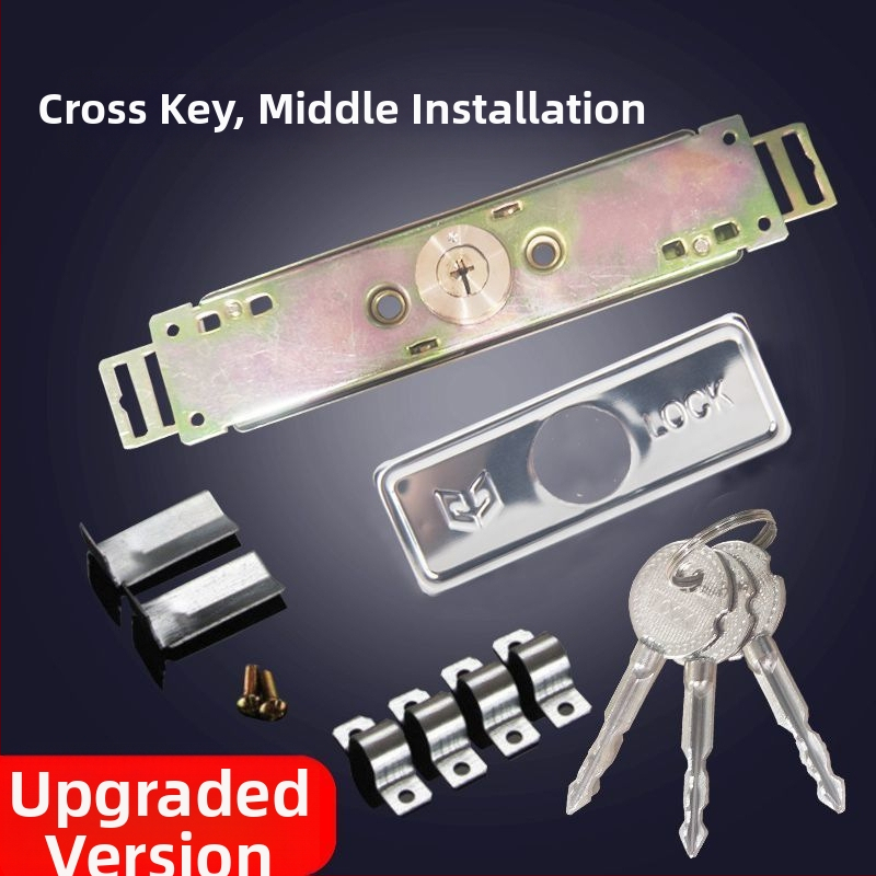 Universali rulinių durų užraktas, geležies korpusas su vario šerdimi, modeliai Cross/Computer/Moon, centrinis arba apatinis atidarymas, tipas: įtempimo užraktas