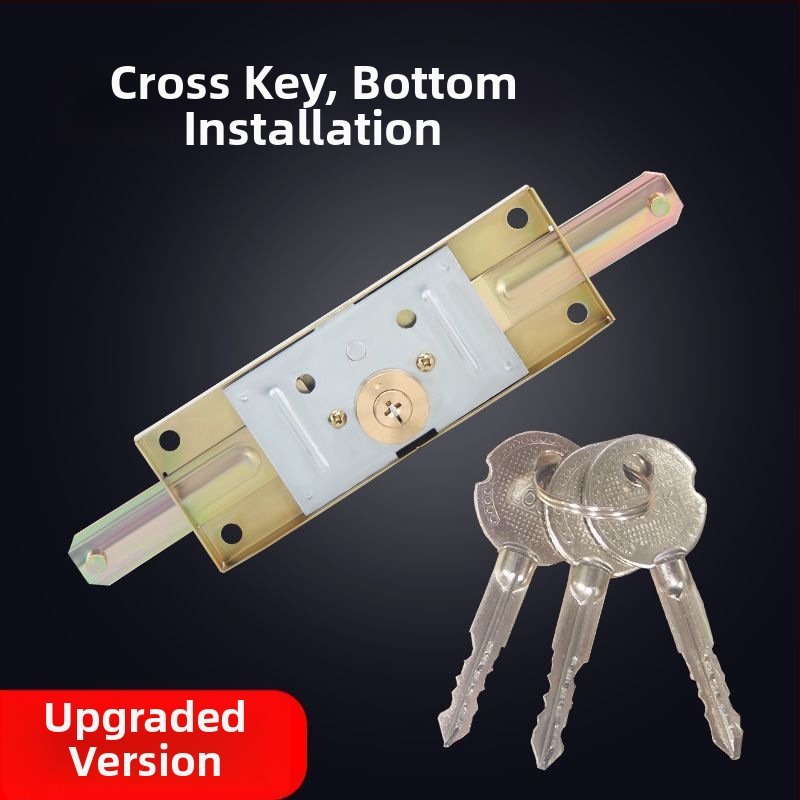 Universali rulinių durų užraktas, geležies korpusas su vario šerdimi, modeliai Cross/Computer/Moon, centrinis arba apatinis atidarymas, tipas: įtempimo užraktas