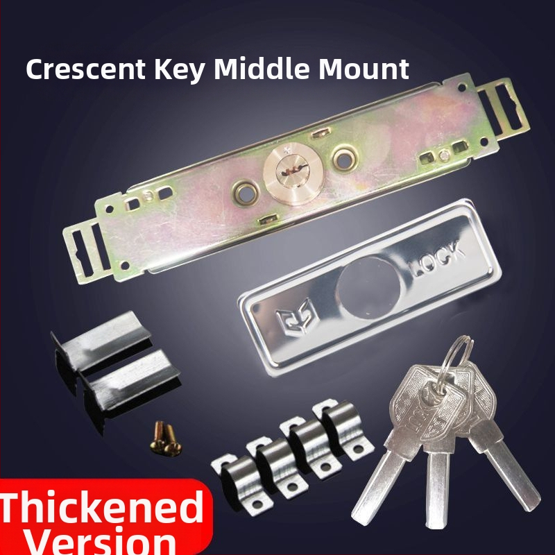 Universali rulinių durų užraktas, geležies korpusas su vario šerdimi, modeliai Cross/Computer/Moon, centrinis arba apatinis atidarymas, tipas: įtempimo užraktas