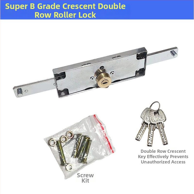 Universali rulinių durų užraktas, geležies korpusas su vario šerdimi, modeliai Cross/Computer/Moon, centrinis arba apatinis atidarymas, tipas: įtempimo užraktas