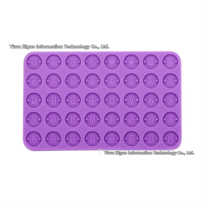Silikoonvorm tähestiku ripude jaoks ühe või kahe ava jaoks, inglise ladina tähed