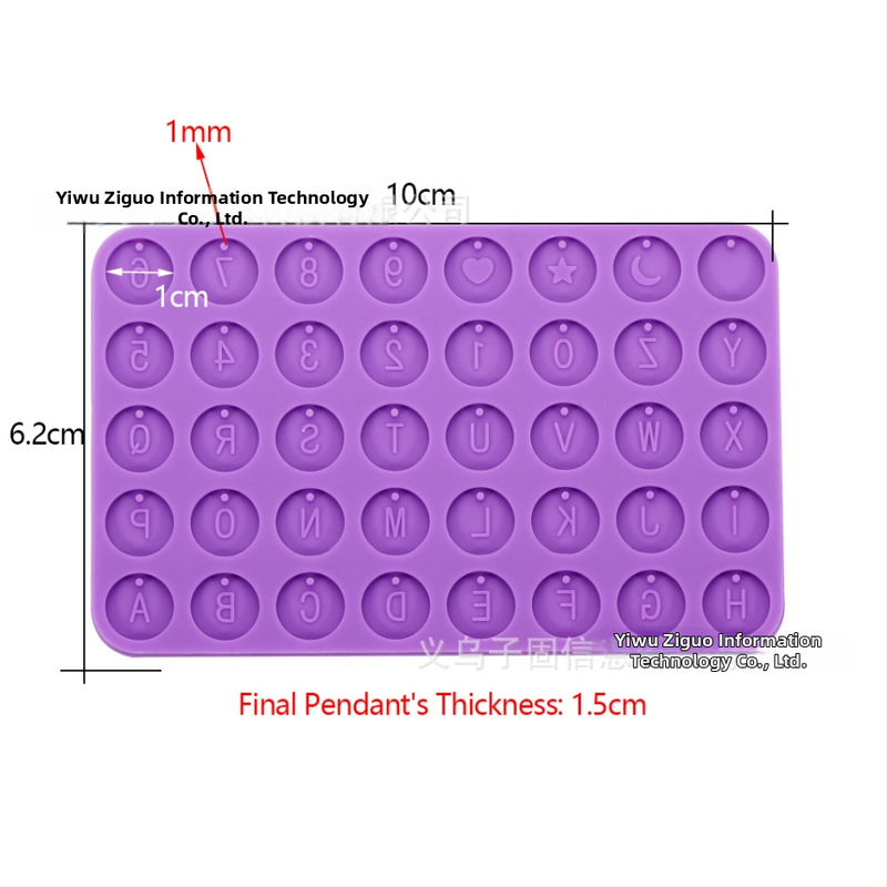 Silikoonvorm tähestiku ripude jaoks ühe või kahe ava jaoks, inglise ladina tähed