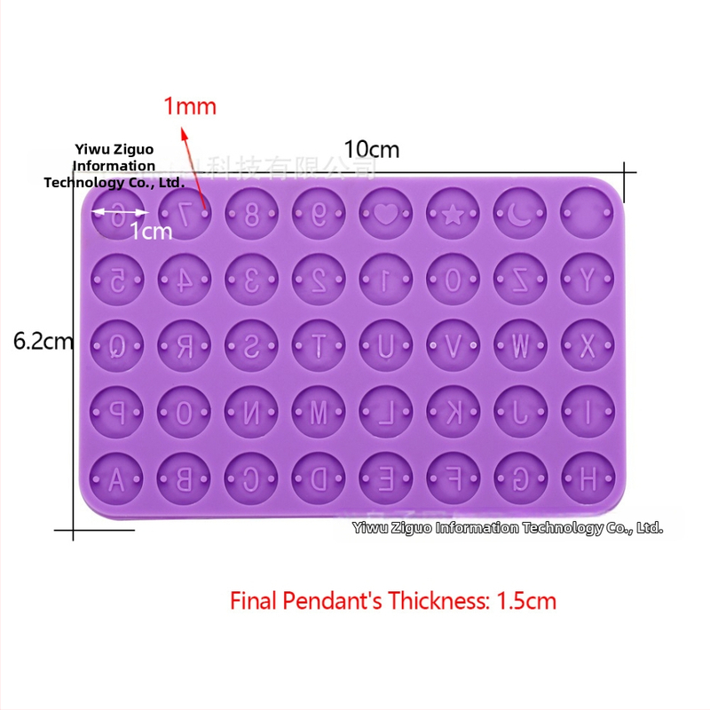 Silikoonvorm tähestiku ripude jaoks ühe või kahe ava jaoks, inglise ladina tähed