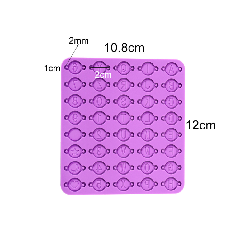 Silikoonvorm tähestiku ripude jaoks ühe või kahe ava jaoks, inglise ladina tähed