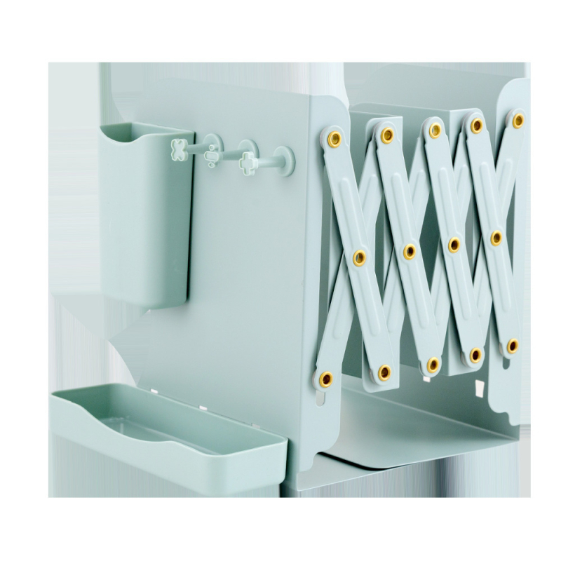 Taastatav metallist raamatuhoidja lauale koos lauaorganisaatori ja pliiatsikotiga, mudel 8866