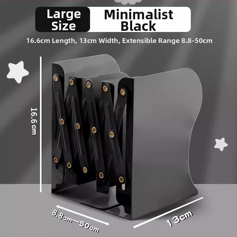 Taastatav metallist raamatuhoidja lauale koos lauaorganisaatori ja pliiatsikotiga, mudel 8866