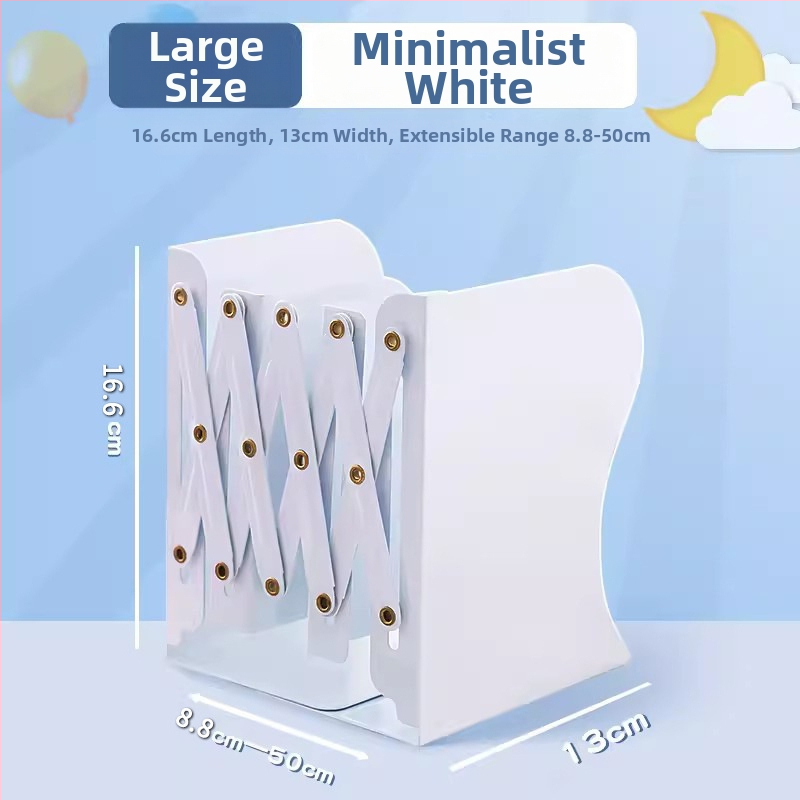 Taastatav metallist raamatuhoidja lauale koos lauaorganisaatori ja pliiatsikotiga, mudel 8866