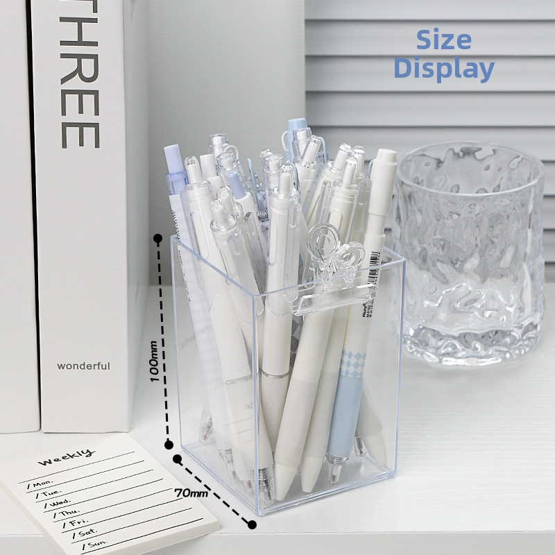 Darbalaukio akrilo kosmetikos laikiklis – antakių pieštukų demonstravimas ir akių šešėlių šepetėlių saugojimas