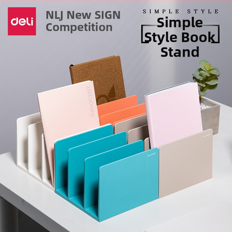 NS006 Plastist raamatukandja klipiga, Skandinaavia minimalistliku stiiliga lauaorganisaator