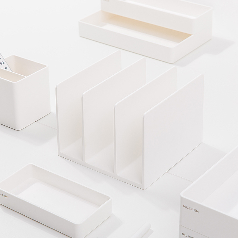 NS006 Plastist raamatukandja klipiga, Skandinaavia minimalistliku stiiliga lauaorganisaator