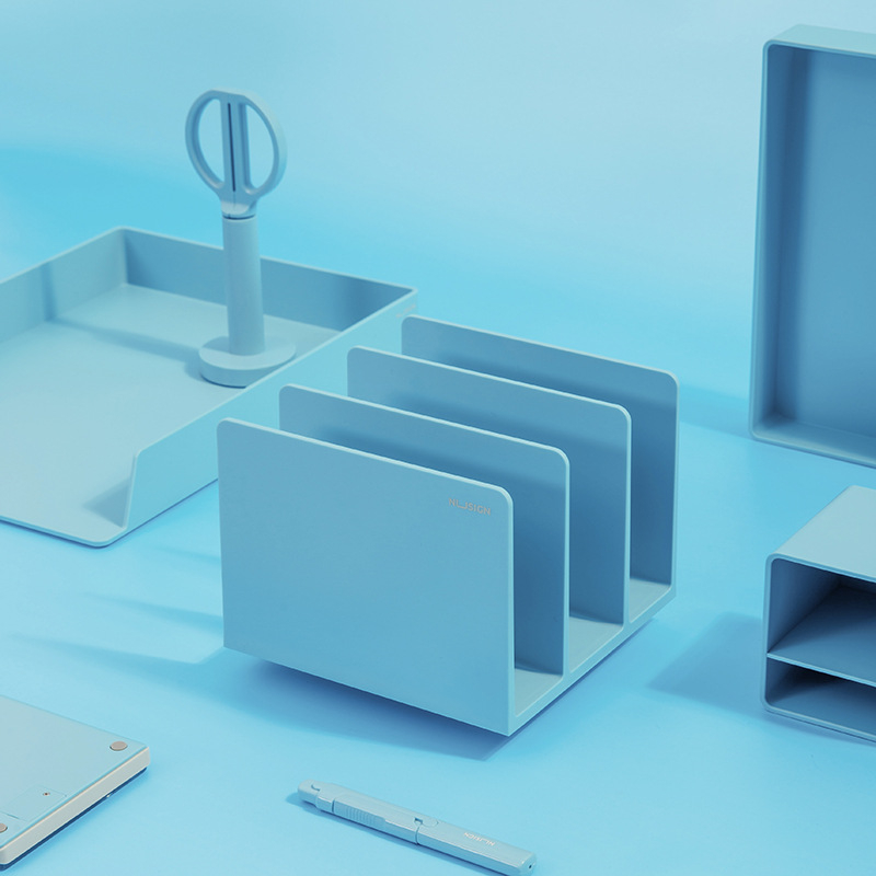 NS006 Plastist raamatukandja klipiga, Skandinaavia minimalistliku stiiliga lauaorganisaator