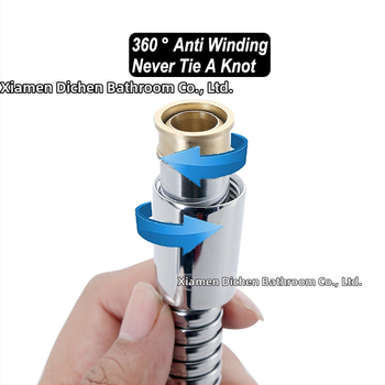 Dušo žarna DCR-2303-16, nerūdijančio plieno korpusas ir vario jungtys, EPDM vidinis vamzdelis, jungtis G1/2, 4-portai, darbinė temperatūra 0-100°C