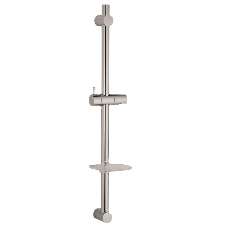 Nerūdijančio plieno reguliuojama dušo lazdelė su laikikliu ir dušo žarna, modelis S503