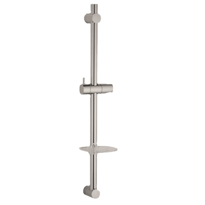 Nerūdijančio plieno reguliuojama dušo lazdelė su laikikliu ir dušo žarna, modelis S503