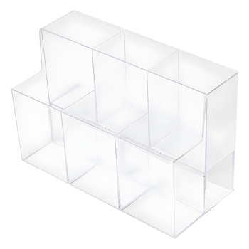 Държач за писалките на бюрото, пластмасов квадратен организатор, модел 9390, Shengwang