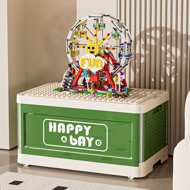 Laste ehitusblokide hoiukast, PP materjal, suur maht, mitmekülgne mänguasjade hoiukast