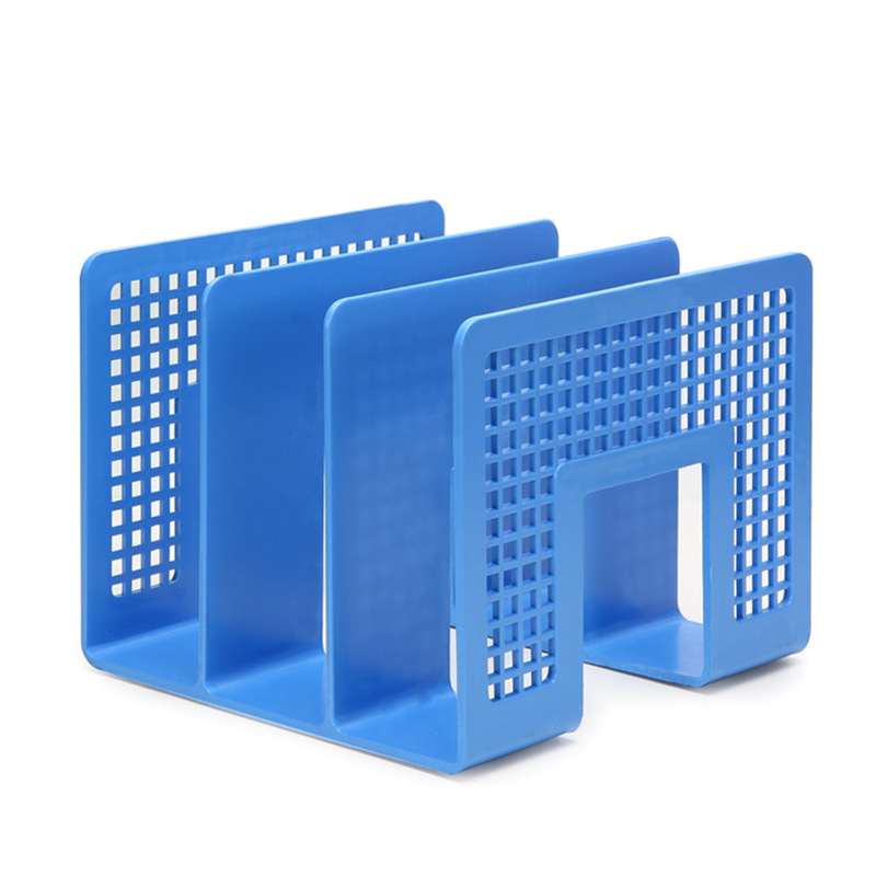 Trojposchodový stojan na knihy a súbory, plastový stolný organizér Hua Jie H988