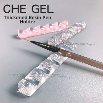 Japonų stiliaus nagų dailės laikiklis iš storojo mišinio, storesnis ir platesnis dizainas, 5 skyriai kristalų juostoms laikyti; Prekės ženklas: che gel; Neto turinys: 0.5; Licencijuota privata etikete: Taip