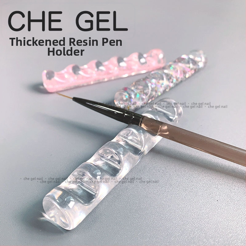 Japonų stiliaus nagų dailės laikiklis iš storojo mišinio, storesnis ir platesnis dizainas, 5 skyriai kristalų juostoms laikyti; Prekės ženklas: che gel; Neto turinys: 0.5; Licencijuota privata etikete: Taip