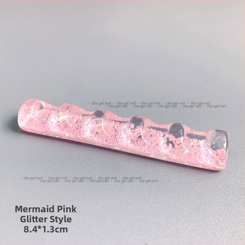 Japonų stiliaus nagų dailės laikiklis iš storojo mišinio, storesnis ir platesnis dizainas, 5 skyriai kristalų juostoms laikyti; Prekės ženklas: che gel; Neto turinys: 0.5; Licencijuota privata etikete: Taip