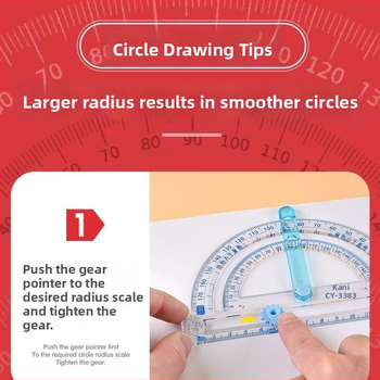 Neli ühes: mitmekülgne nurga mõõtmise tööriist koos transportöriga, joonestus kompas ja täpne mõõtmisriist, plastikust