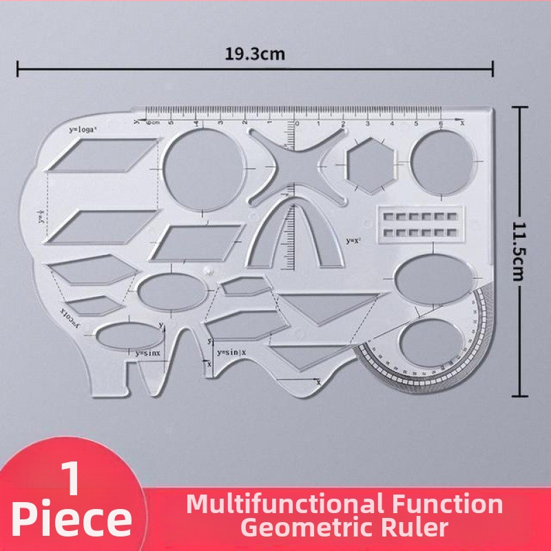 Neli ühes: mitmekülgne nurga mõõtmise tööriist koos transportöriga, joonestus kompas ja täpne mõõtmisriist, plastikust