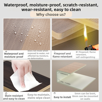 PVC sienų plokštė su anglies kristalų efektu, modelis 15, stilius: plokščias / naujasis kinų stilius / modernus minimalizmas / lengvas prabanga, kilmė: Linyi, Shandong