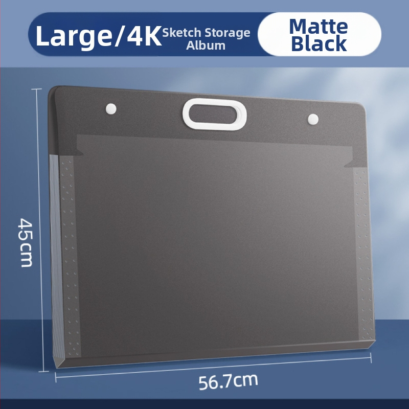 Piešinių laikymo krepšys – plastikas, Dehong, 3 sluoksniai, 4 skyreliai