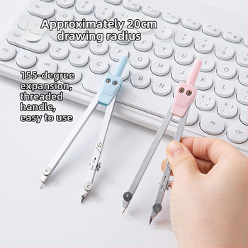 Mokiniams skirtas piešimo kompasų rinkinys, metalinis devynių dalių rinkinys, Duckbill rašiklis dizainui ir egzaminams