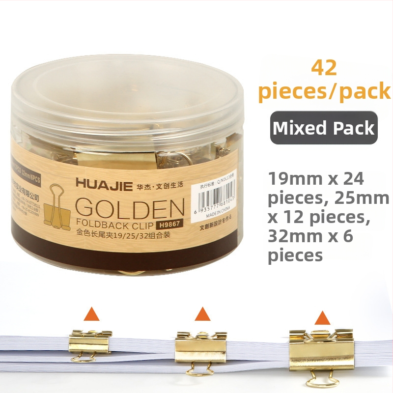 Uholový klip na dokumenty, kovový, balenie: plastový valec, model: klip na dokumenty