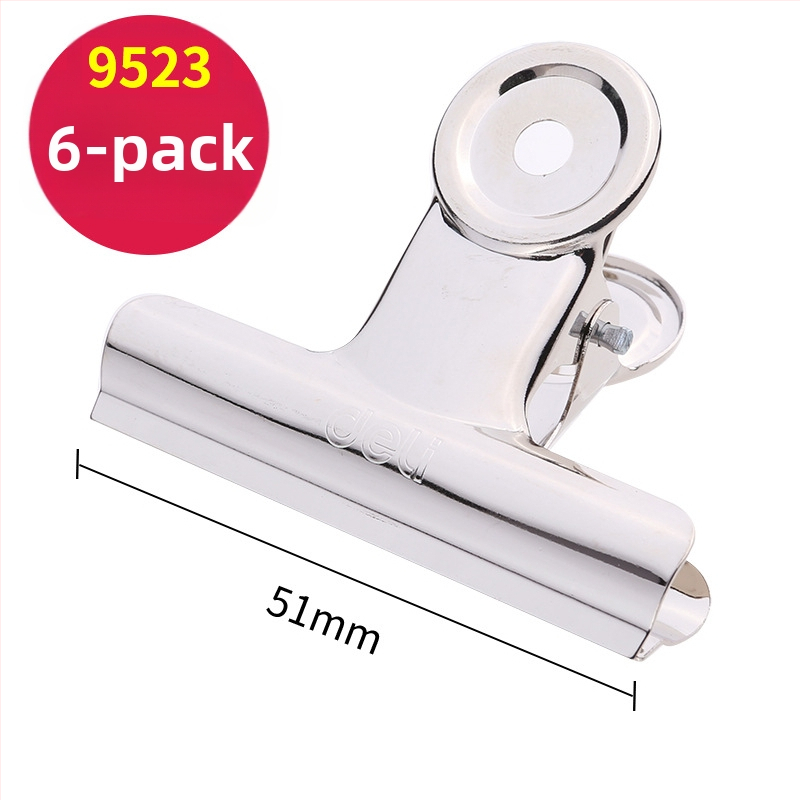 Deli didelis nerūdijančio plieno klipsas – metalo dokumentų klipsas, modeliai 9520–9526