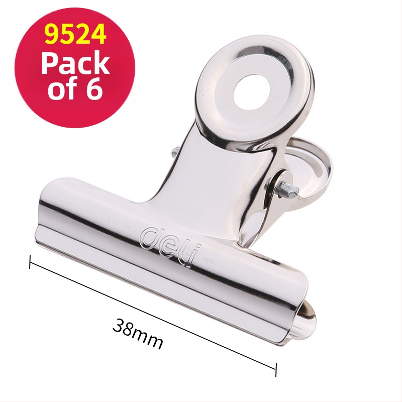 Deli didelis nerūdijančio plieno klipsas – metalo dokumentų klipsas, modeliai 9520–9526