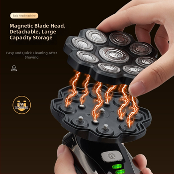 Elektriskais skuveklis plikām galvām ar plūstošu riņķveida galvu, pilnīgi mazgājamā visa ķermeņa, modelis 310, iebūvētā baterija 500–800 mAh, darbības laiks 60+ min