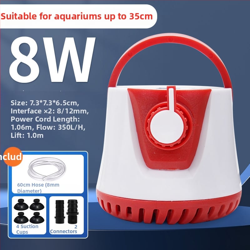 Povandeninė akvariumo siurblys – žemas šoninis siurbimas, cirkuliavimas, drenažas ir filtravimas akvariumams ir tvenkiniams