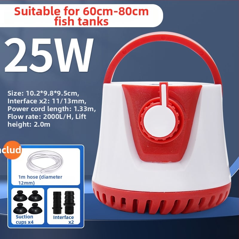 Povandeninė akvariumo siurblys – žemas šoninis siurbimas, cirkuliavimas, drenažas ir filtravimas akvariumams ir tvenkiniams