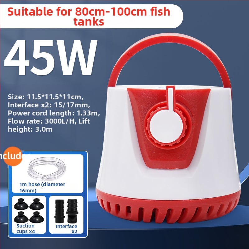 Povandeninė akvariumo siurblys – žemas šoninis siurbimas, cirkuliavimas, drenažas ir filtravimas akvariumams ir tvenkiniams