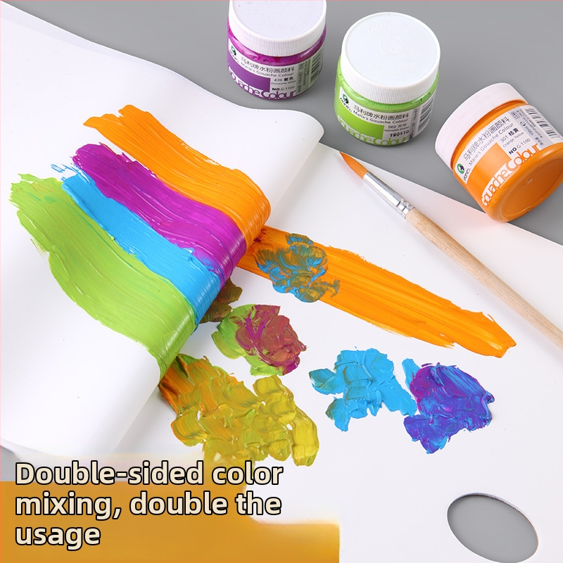 Vienreizējs paletes papīrs – bez mazgāšanas, plēšams un nošķeļams, kvadrātformas, eļļas, akrila un gouache krāsām