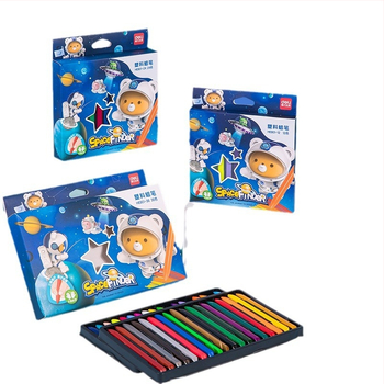 Дели HE901 триъгълен пластмасов молив за рисуване, серия Astronaut, корпус от картон