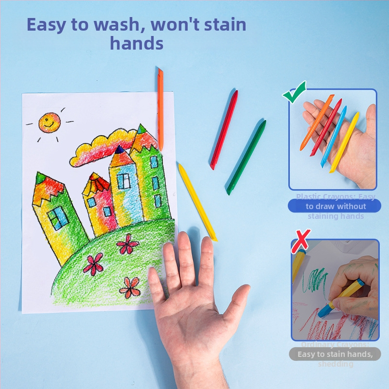 Дели HE901 триъгълен пластмасов молив за рисуване, серия Astronaut, корпус от картон