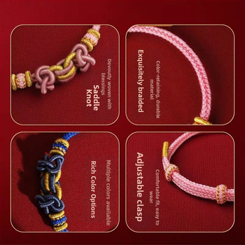 Käsitsi kootud köis käevõru, etnilise stiiliga, unisex, suve 2025 väljaanne