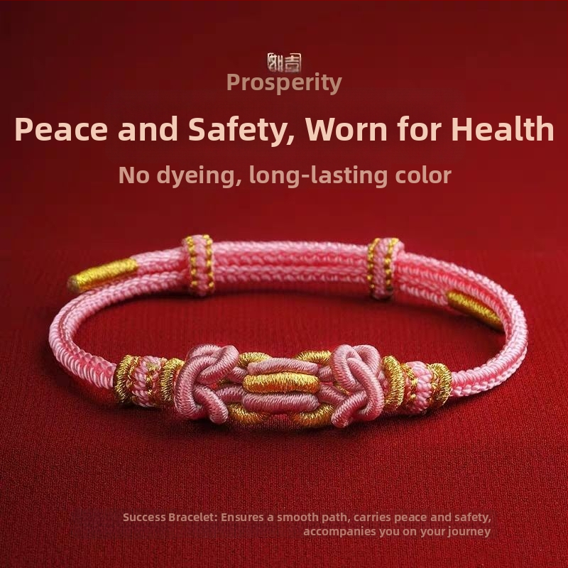 Rankų mezgimo virvės apyrankė, etninio stiliaus, unisex, 2025 m. vasaros leidimas