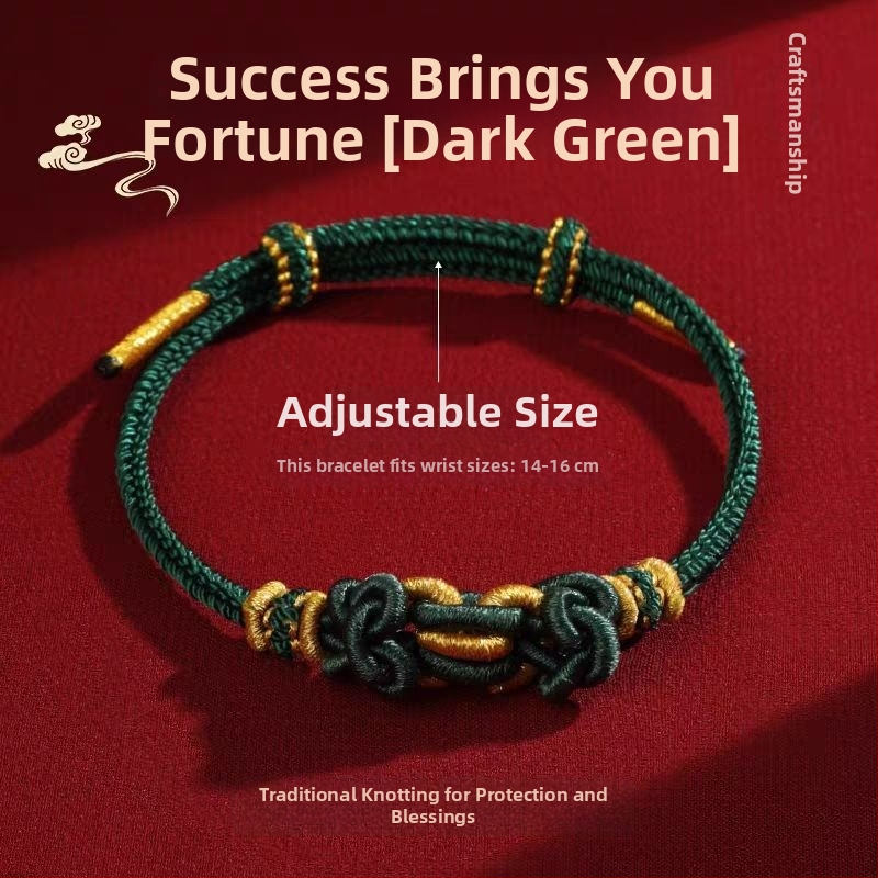 Käsitsi kootud köis käevõru, etnilise stiiliga, unisex, suve 2025 väljaanne