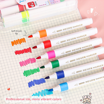 Vesepõhised markerid suure mahutavusega ja pehme otsaga lasteaia kunstile — Firewo