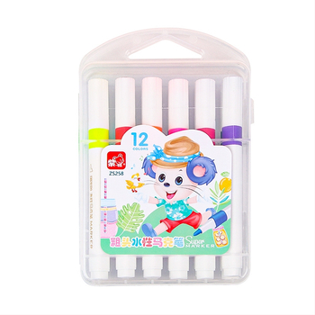 Vesepõhised markerid suure mahutavusega ja pehme otsaga lasteaia kunstile — Firewo