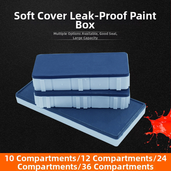 Box na farby pre študentov (Soft-Cover séria) — plastový, obdĺžnikový, 10/12/24/36 priehradiek, Xupeng