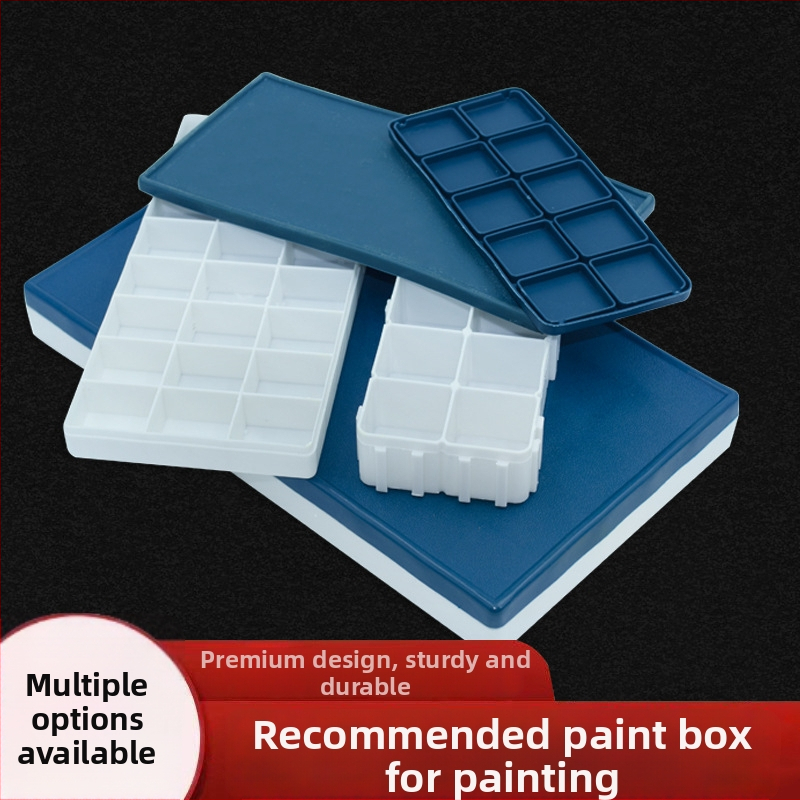 Box na farby pre študentov (Soft-Cover séria) — plastový, obdĺžnikový, 10/12/24/36 priehradiek, Xupeng