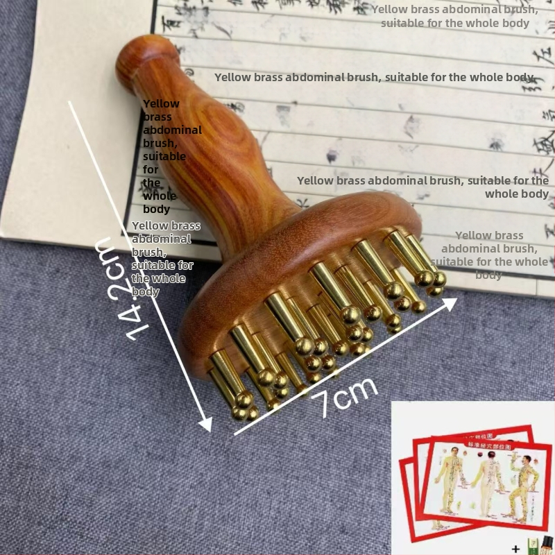 Meridiaani massaažiharja puidust käepidemega – Braziliast roosipuust, kogu keha massaaž, kõhule ja sääredele, üldiseks kasutamiseks