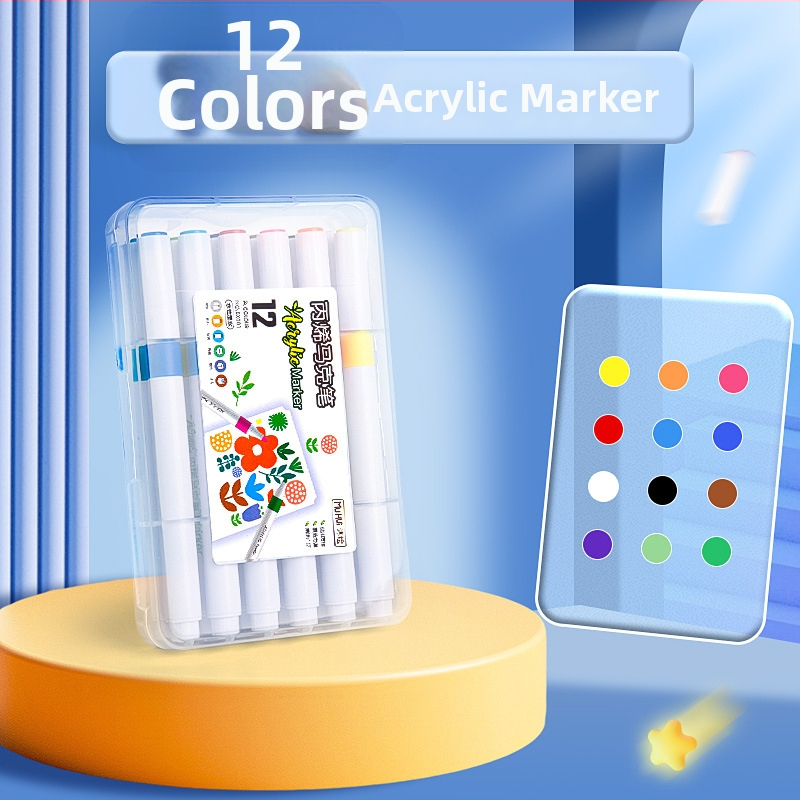 Dehong Akrüülmarkerid Õpilastele, Läbipaistmatud ja Segavad, Veepõhised